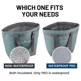 CIVJET Insulated Cooler Bag, 1PK Insulate Tote Bag for Grocery Shopping, Non-Waterproof Cooler Bags Insulated for Travel/Picnic, Pizza/Food Delivery Bag to Keep Food Cold/Hot (Cationic Cloth, Green)