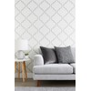 Classic Moroccan Trellis Soft Off White Gray Textured geo Ogee