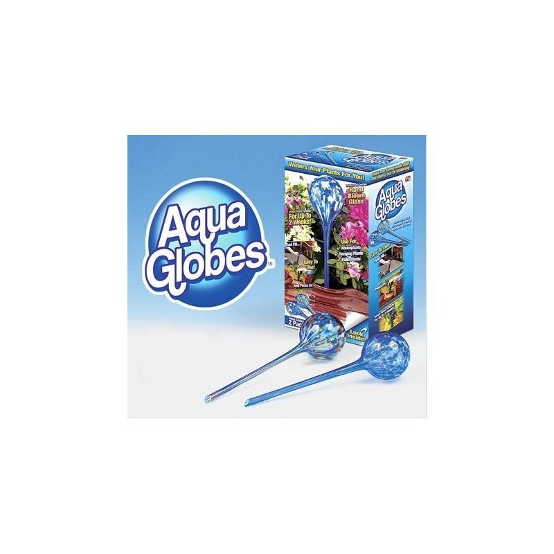 Aqua Globes AG011706 Glass Plant Watering Bulbs, 2-Pack
