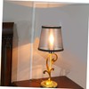 Alipis Decorative Lampshade Small Clip-on Lamp Shades Black Silver Thread
