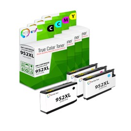 TCT 952XL Ink Cartridge 4 Pack - Premium Compatible Replacement for HP 952XL F6U19AN L0S61AN L0S64AN L0S67AN Works with HP OfficeJet 7740 8702 8715 Pro 8210 8216 8218 8710 Printers