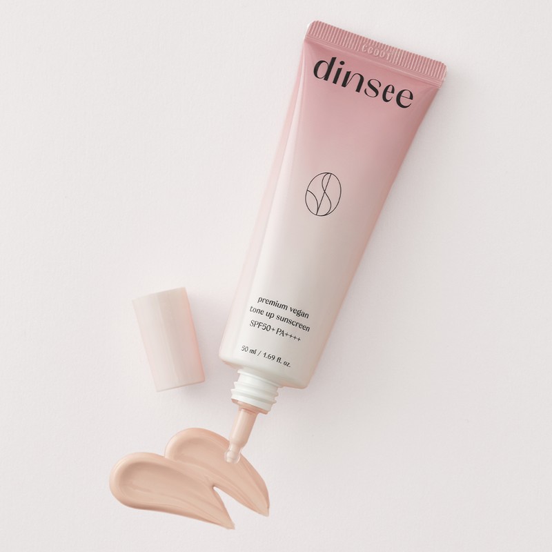 Dinsee Premium Vegan Tone Up Sunscreen 50ml 1+1 Set (+Cleansing