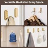 Foldable Wall Hook, 2Pcs Folding Coat Hooks, Heavy Duty Zinc