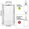 Skelang Crackle Lip-less Glass Lamp Shade, Cylindrical Light Cover with