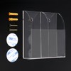 BTSKY Wall Mount Acrylic Remote Control Holder Clear Media Storage