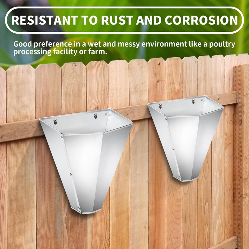 COZOFU Stainless Steel Poultry Processing Cone - Medium Chicken Holder