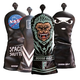 Golf Club Cover for Driver Wood and Hybrid - Compatible with All Brands, Elastic Closure (Gorilla, Wood)