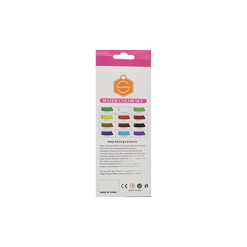 Maayergy Set di 12 tubetti per acquerelli, 6 mm, HS-88_7706W
