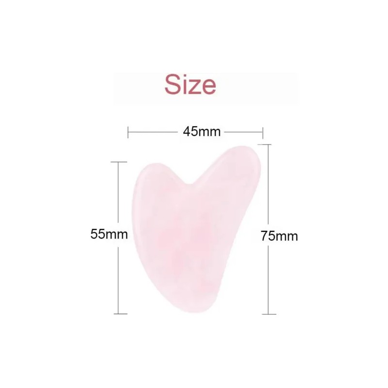 - Gua Sha De Piedra De Cuarzo Rosa 100% Auténtica