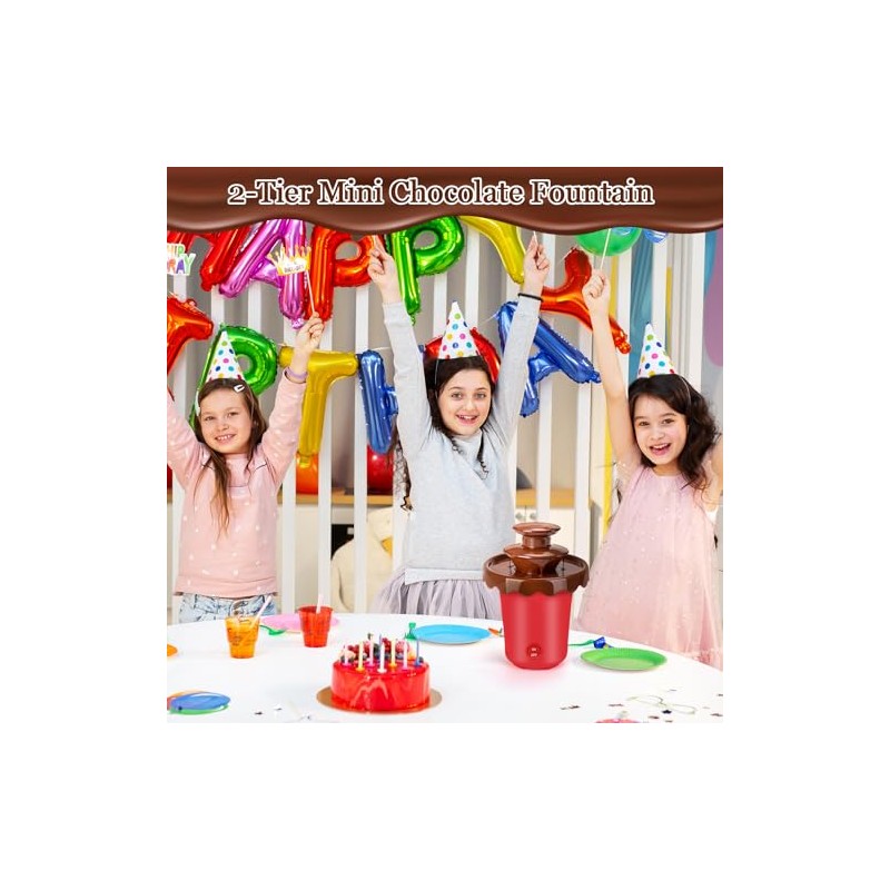 Mini fuente de chocolate de 5 onzas con 10 tenedores,