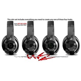 Skin Decal Wrap Works with Beats Studio 2 and 3 Wired and Wireless Headphones WraptorCamo Old School Camouflage Camo Black Skin Only Headphones NOT Included