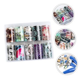 Minkissy Chic Nail Art Decals Serpentine Pattern Nail Stickers for Home for Unique Designs and Easy Application