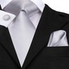 Hi-Tie Ties for Men Silk Necktie Pocket Square Cufflinks Wedding