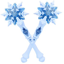 BESTonZON 2pcs Snow Mini Toy Light up Cosplay Fairy Ice Fairy Plastic Sky-blue