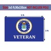 Air Force Veteran Crest Emblem Flag 3x5 Outdoor Double Sided-