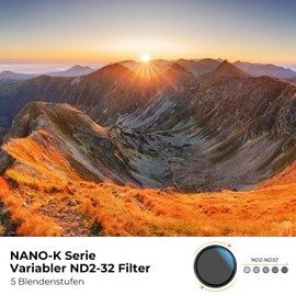 K&F Concept Nano-K Series ND Filter 58 mm Variable Neutral Density Filter ND2-32 (1-5 Stops)