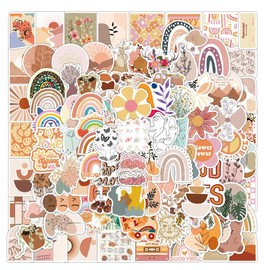 MUSHI 100 Stickers de Aesthetic Vintage paquete con stickers de Vinilo pegatinas para niñas y niños Stickers para laptop, Termos, Celulares, Guitarras, Refrigeradores, Bicicletas, Patinetas……