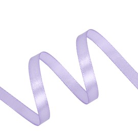 Lavender Satin Ribbon 1/4 inch X Continuous 25 Yards, Single Face Polyester Ribbon Perfect for Gift Wrapping, Flower Bouquet, Wedding Decor, Crafts, Bow Making, Sewing and More