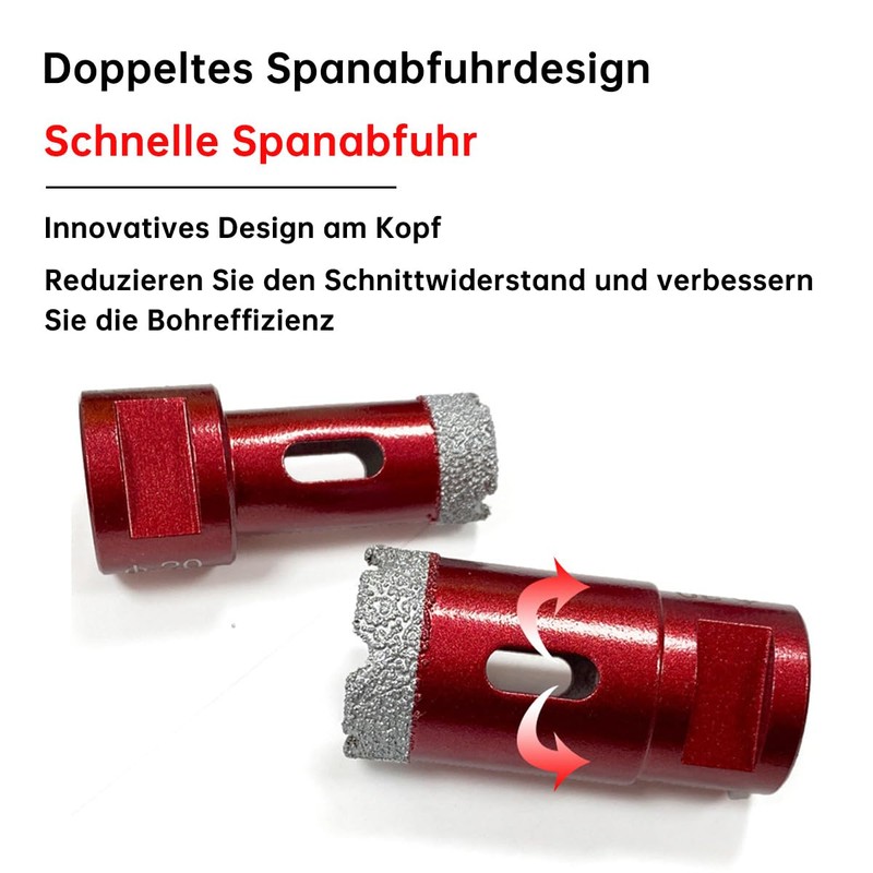 SUQIN Diamant Fliesenbohrer 100mm,M14 Gewinde Winkelschleifer Diamantbohrer Lochsäge zum Bohren