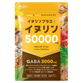 santelife Inulin Plus Inulin, High Formulation, 50,000 mg GABA, 3000 mg Dietary Fiber, Water Soluble, Chrysanthemum, Salacia, Lactobacillus Bifidobacteria, Dietary Fiber Supplement, 240 Tablets, Approx. 30 Day Supply