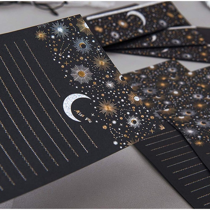 Leoyoubei Stationary Paper with Envelopes Pack of 27,Flashing Series stationery