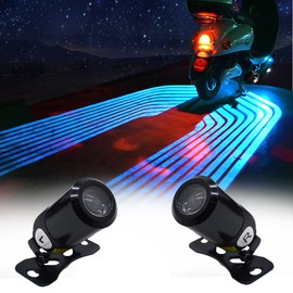 Motorcycle Angel Wings Projection Light Kit, Underbody Waterproof Ghost Shadow lights for Motorcycles - Universal (Ice Blue, Pack of Pair)