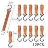 TFSYLISA Pack of 12 Leather S Hooks PU Brown Hooks