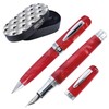 Online Bohemian Art Resin Fountain Pen, Red Nib, Size M