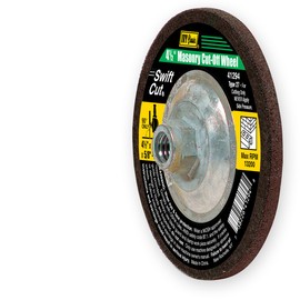 IVY Classic 41294 Swift Cut 4-1/2-Inch x 1/8-Inch x 5/8-Inch - 11 Threaded Arbor, Masonry Depressed Center Wheel With Hub for Grinders, 1-Piece