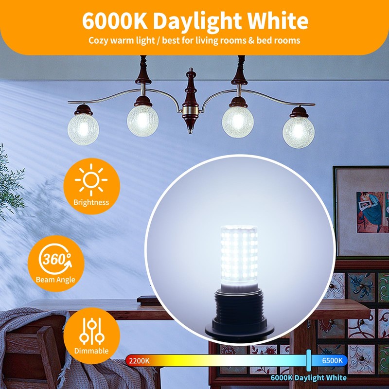 SCHERARX 2Pack E26 Led Bulb 60Watt Equivalent, E26 Dimmable Light