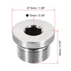 uxcell Stainless Steel Inner Hex Head M22x1.5 Pipe Fitting Plug