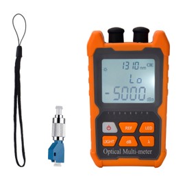Duogalia Fiber Optic Tester Portable Fiber Light Power Meter FC/SC/ST Universal Interface -50~+26dBm Built-in 2mW Visual Fault Locator (OPM&VFL) with 1pc FC to LC Adapter
