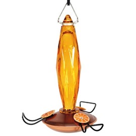 Woodlink's WLO8 Copper Colored Cut Glass Oriole Feeder