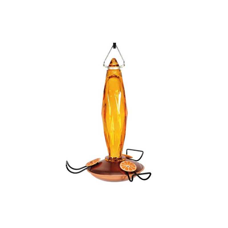 Woodlink's WLO8 Copper Colored Cut Glass Oriole Feeder