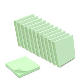 WAYTEX 1200 Reusable Sticky Notes Pastel Green 12 Pads of 100 Sheets 75x75mm (1200)