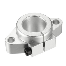 sourcing map 2PCS SHF25 Aluminum Linear Motion Rail Clamping Rod Rail Guide Support for 25mm Diameter Shaft