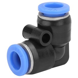 Pack of 10 PV 4/6/8/10/12 Plastic, Equal Angle, Quick Coupling, Pneumatic Air Hose, Push to Connect Fittings, Pneumatic Fitting Kit (PV-8 (8 mm))