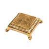Tarini Gallery Brass Handcarved Chowki Small Stool Bajot elevated Engraved