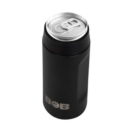 BOB THE COOLER CO - 12oz "Bob's Chillin" Double Wall Vacuum Insulated Slim Can Cooler, Stainless Steel Can Cooler for Camping Beverages, Drink, Beer, Beach & More