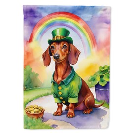 Caroline's Treasures DAC5525GF Dachshund St Patrick's Day Garden Flag Mailbox Flag Decorative Yard Flag Banner Outside Patio Artwork Yard Flower Beds, Garden Size, Multicolor