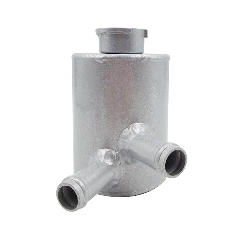 HCHCSPEED Universal 4"x3" Aluminum Radiator Coolant Reservoir Expansion Overflow Header