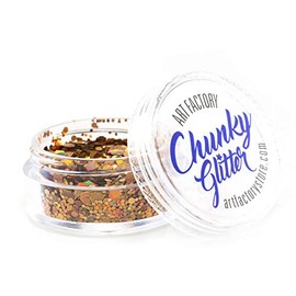 Art Factory Chunky Glitter - Gold Digger (30 ml), Cosmetic Grade Polyester Glitter for Face, Body, Hair