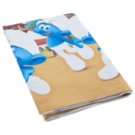 Party Factory Smurfs Tablecloth, 120 x 180 cm, Colourful, Paper Party Tablecloth for Children's Birthday or Theme Party
