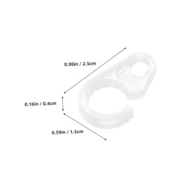 HOMSFOU 30PCS Curtain Ring Clips:Plastic curtain hooks for wooden and metal rings, easy to install and remove, invisible design, perfect for home decoration