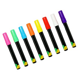 Zerodeko 8 Rotuladores Resaltadores Para Pizarrón Blanco Y Superficies Variadas Plumones Borrables Con Tinta Líquida Brillante Para Oficina Escuela Y Manualidades