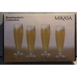 Mikasa Pilsner Glass 9.25" tall 18 oz Brewmaster’s Collection DAH60/425 Set Of 4