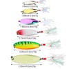 ZHIGOU 6-Pack Fish Spoon Shaped Lures Set with Trident Fish
