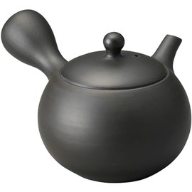 Tokoname Ware 19082 Teapot, Temari Teapot, Black Mud, Capacity: Approx. 7.8 fl oz (220 ml), Made in Japan