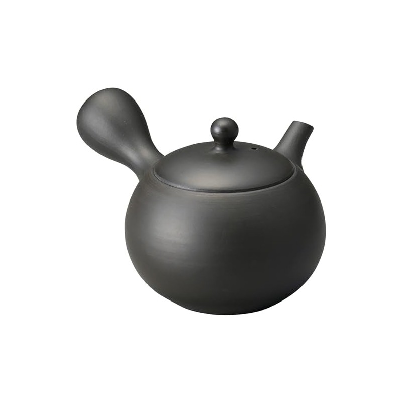 Tokoname Ware 19082 Teapot, Temari Teapot, Black Mud, Capacity: Approx.