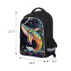 AnySmic Backpack for Kids, Black School Bag with Graffiti Whale